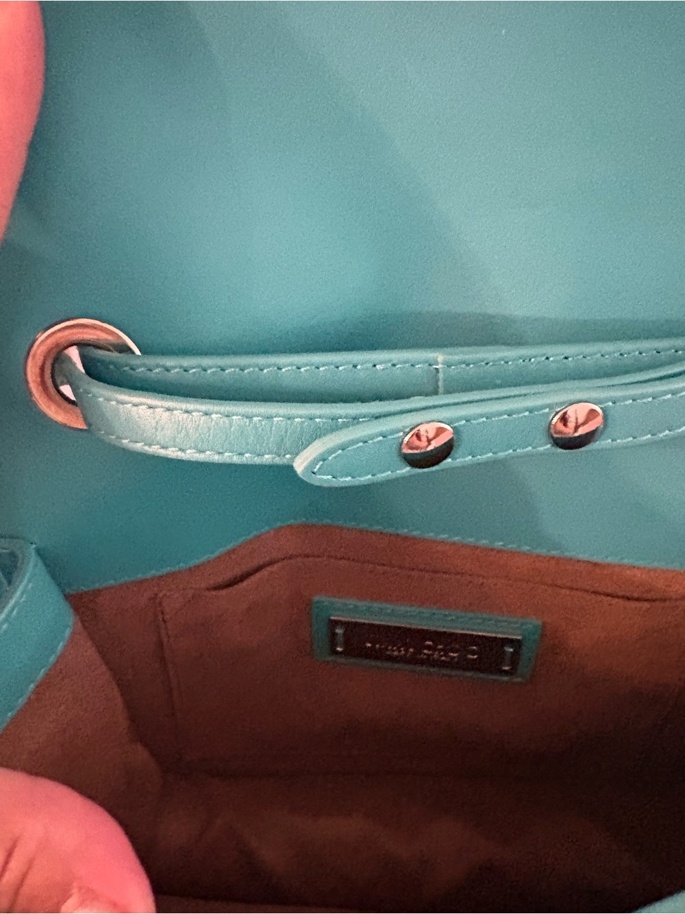 Jimmy Choo Teal Suede Crossbody Bag with Gold Hardware - Picture 5 of 10